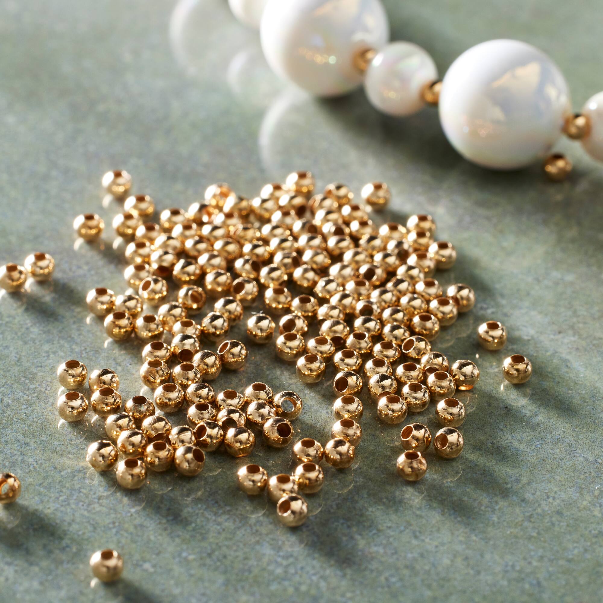 12 Packs: 200 ct. (2,400) Premium Metals Gold Spacer Beads by Bead Landing™